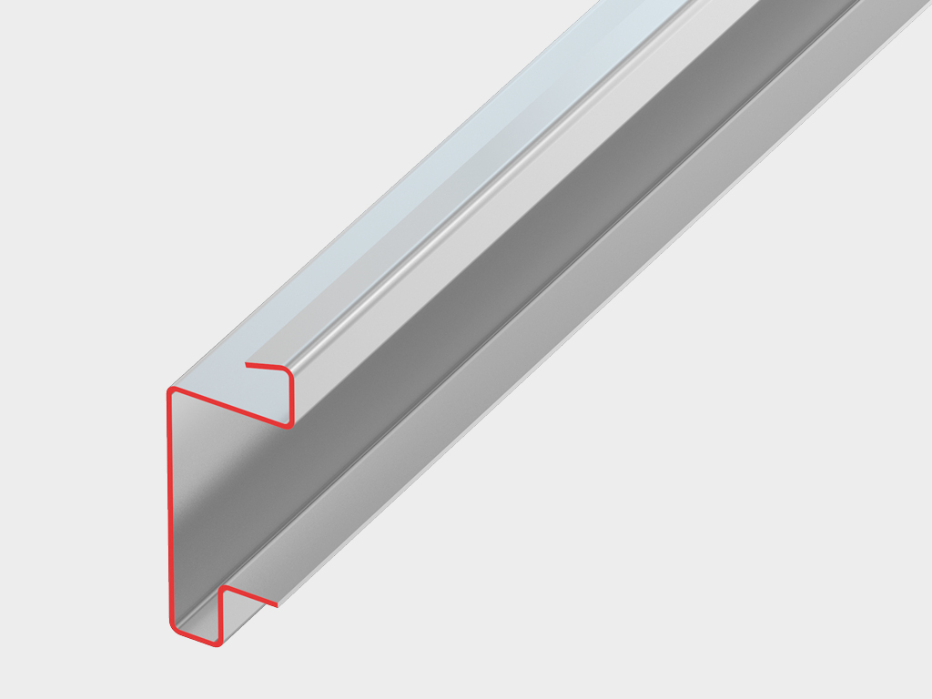 Ramka profilining maxsus konstruktsiyasi yuqori yuk ko‘tarish qobiliyatiga ega.